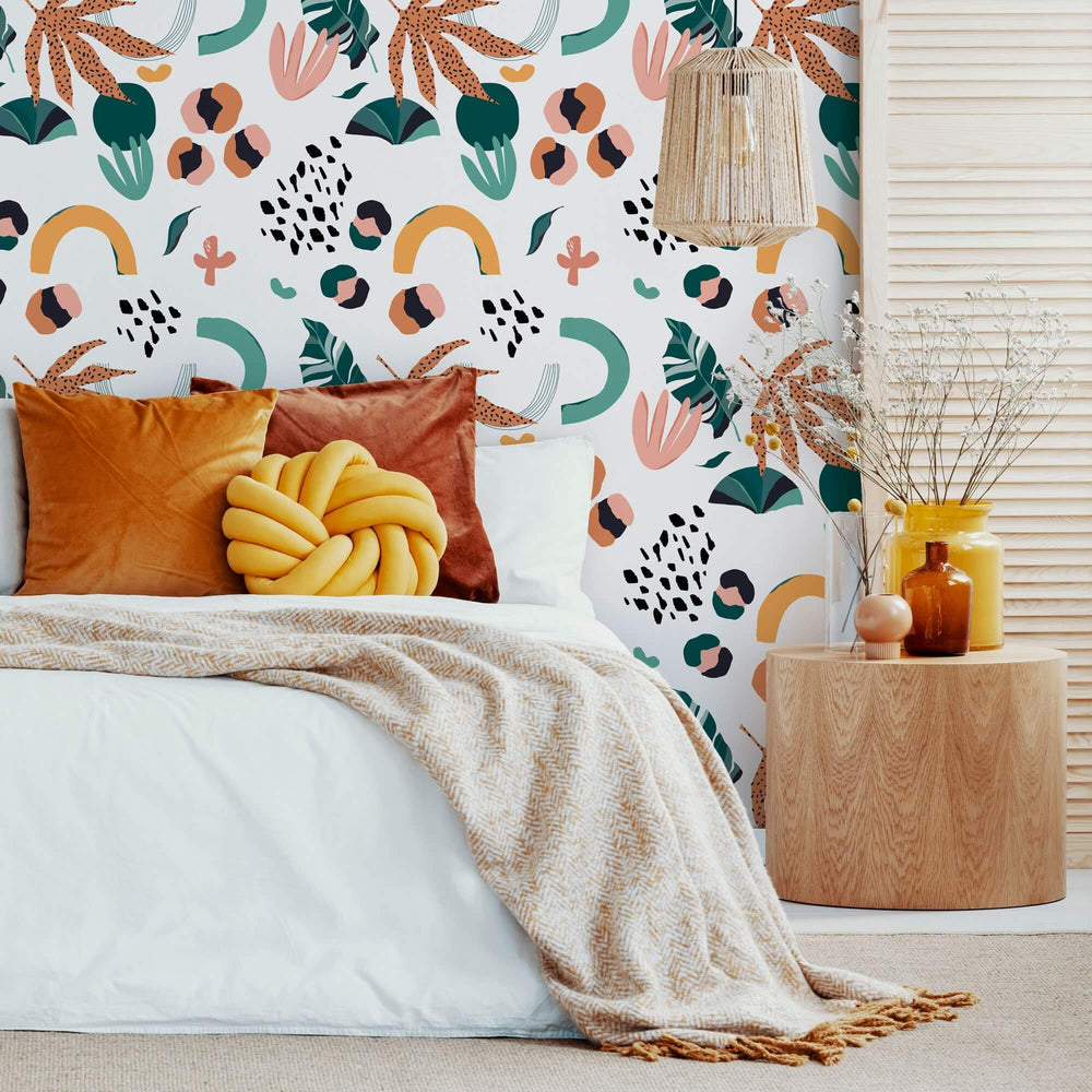LH900097 - El Salvador Wallpaper - Terracotta, Duck Egg & Mustard - Lust Home