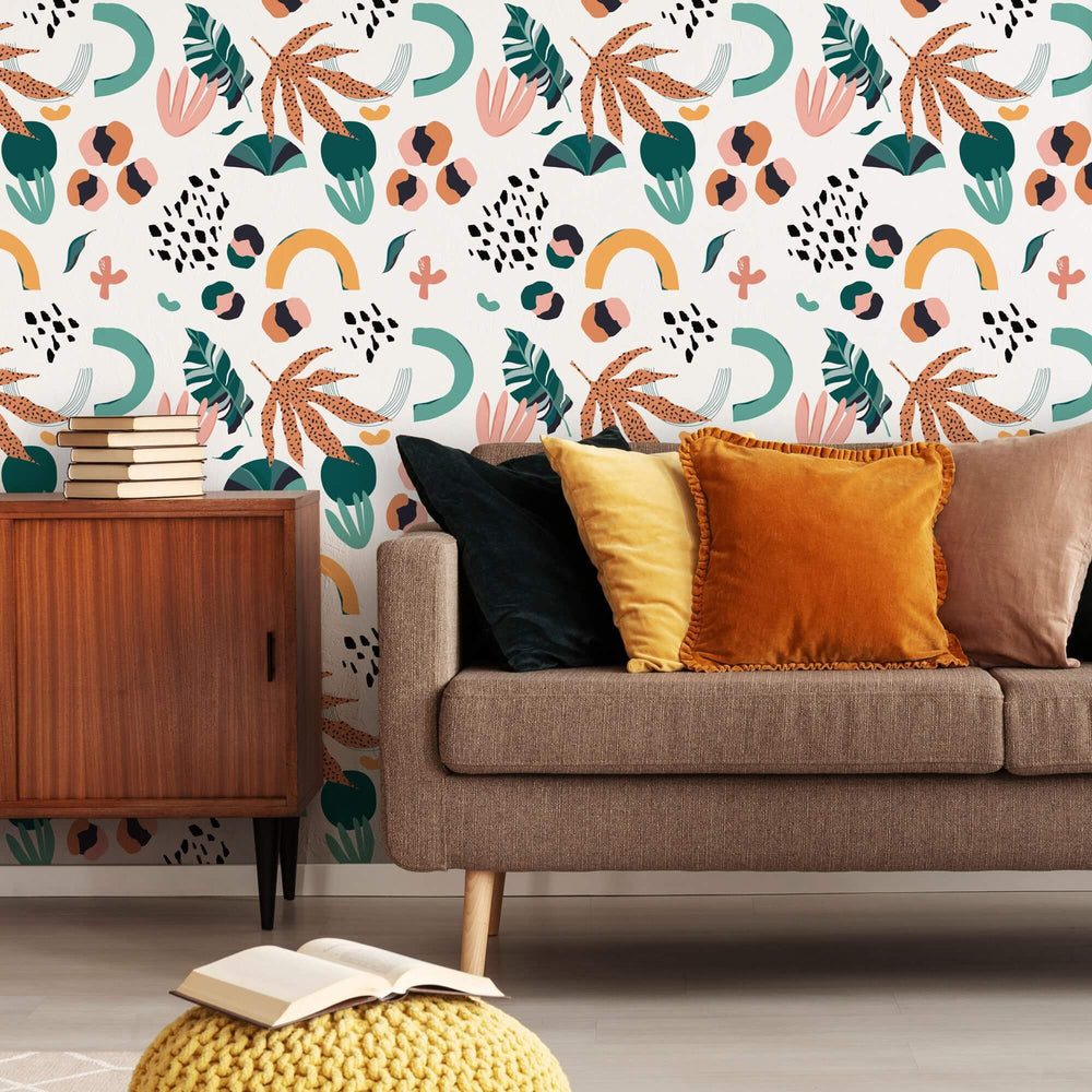 LH900097 - El Salvador Wallpaper - Terracotta, Duck Egg & Mustard - Lust Home