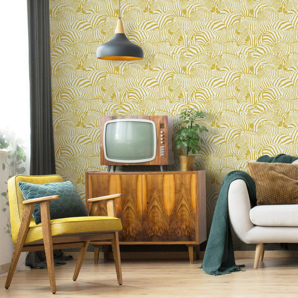 LH900267 - Hide and Seek Wallpaper - Ochre - Lust Home