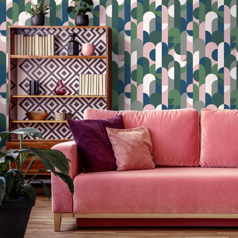 LH900285 - 1919 Wallpaper - Pink Green - Lust Home