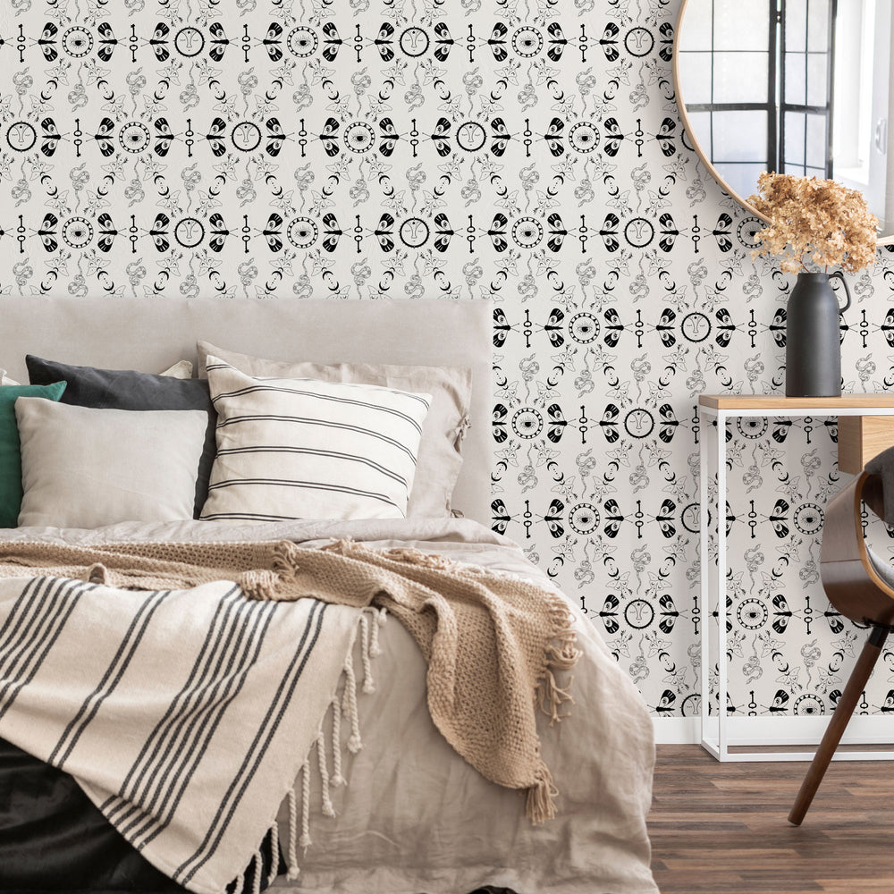LH900328 - Spellbound Wallpaper - Monochrome - Lust Home