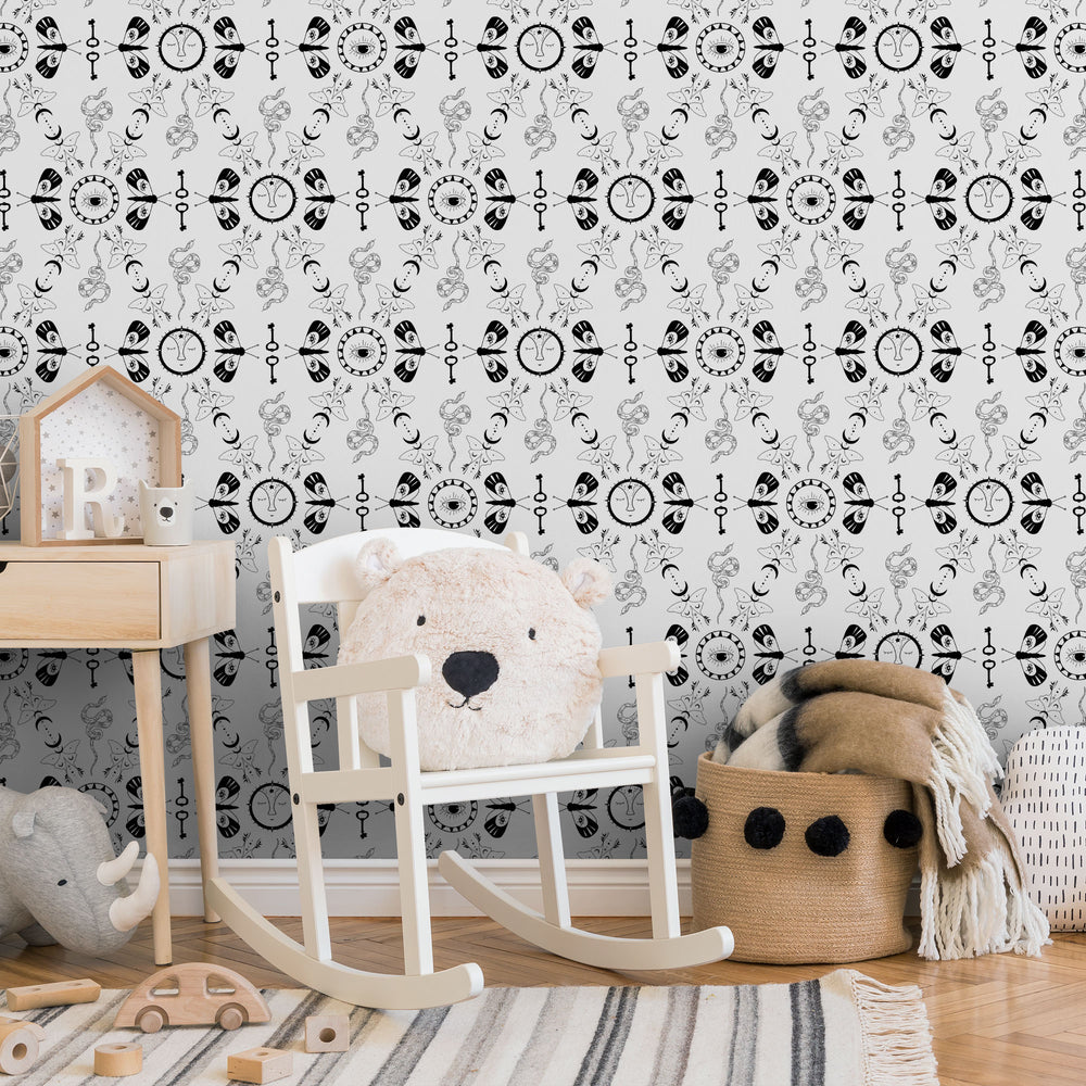 LH900328 - Spellbound Wallpaper - Monochrome - Lust Home