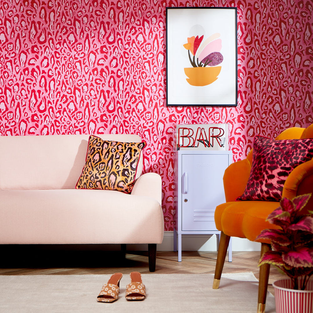 LH900398 - Animal Instinct Wallpaper - Candy Pink & Red - Lust Home