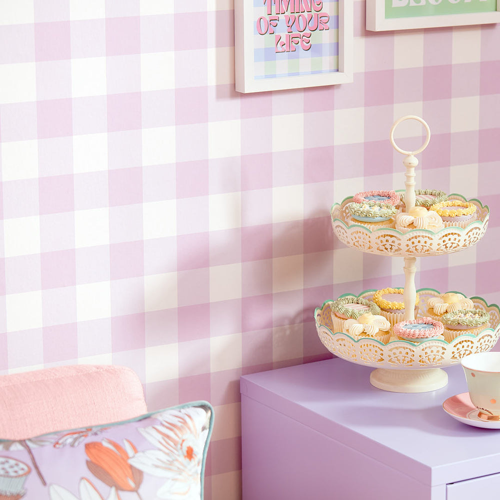 LH900432 - Picnic in the Park Wallpaper - Lavender - Lust Home