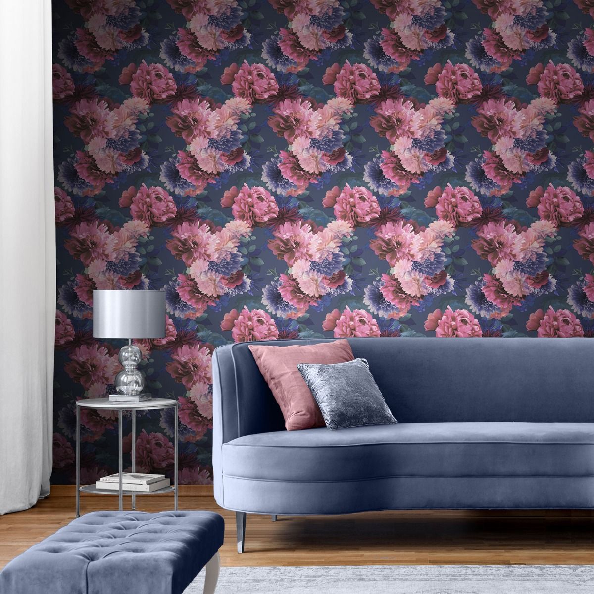 Lipsy Issey Wallpaper - Blue - Muriva