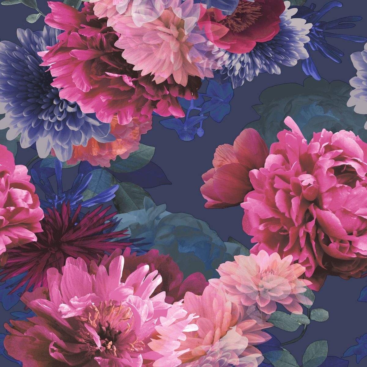 Lipsy Issey Wallpaper - Blue - Muriva