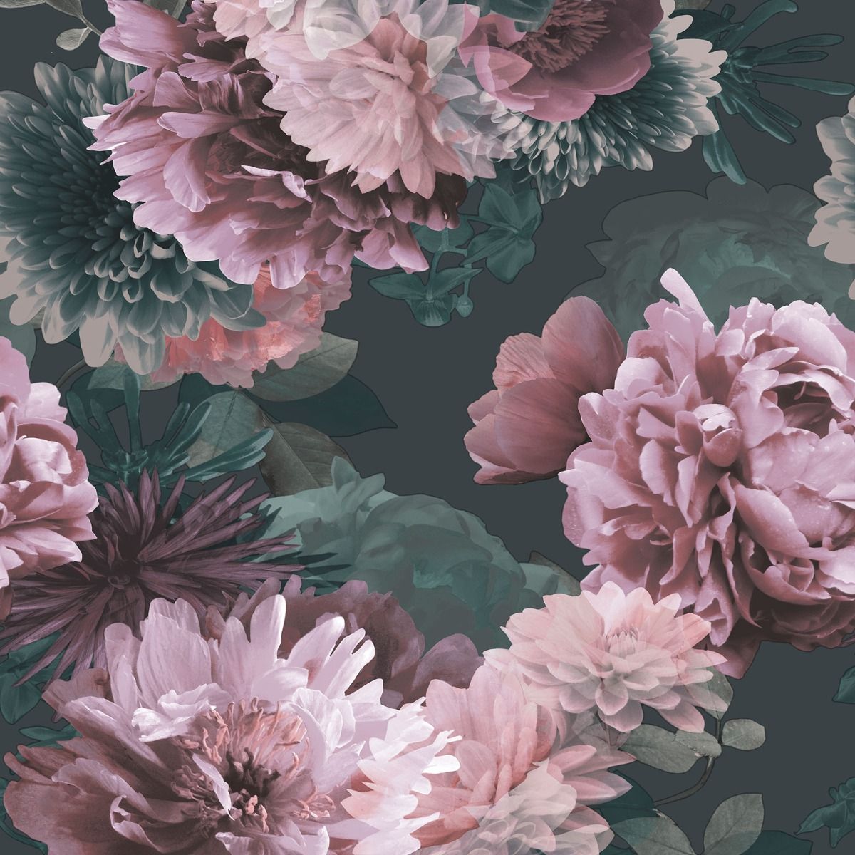 Lipsy Issey Wallpaper - Green / Blush - Muriva