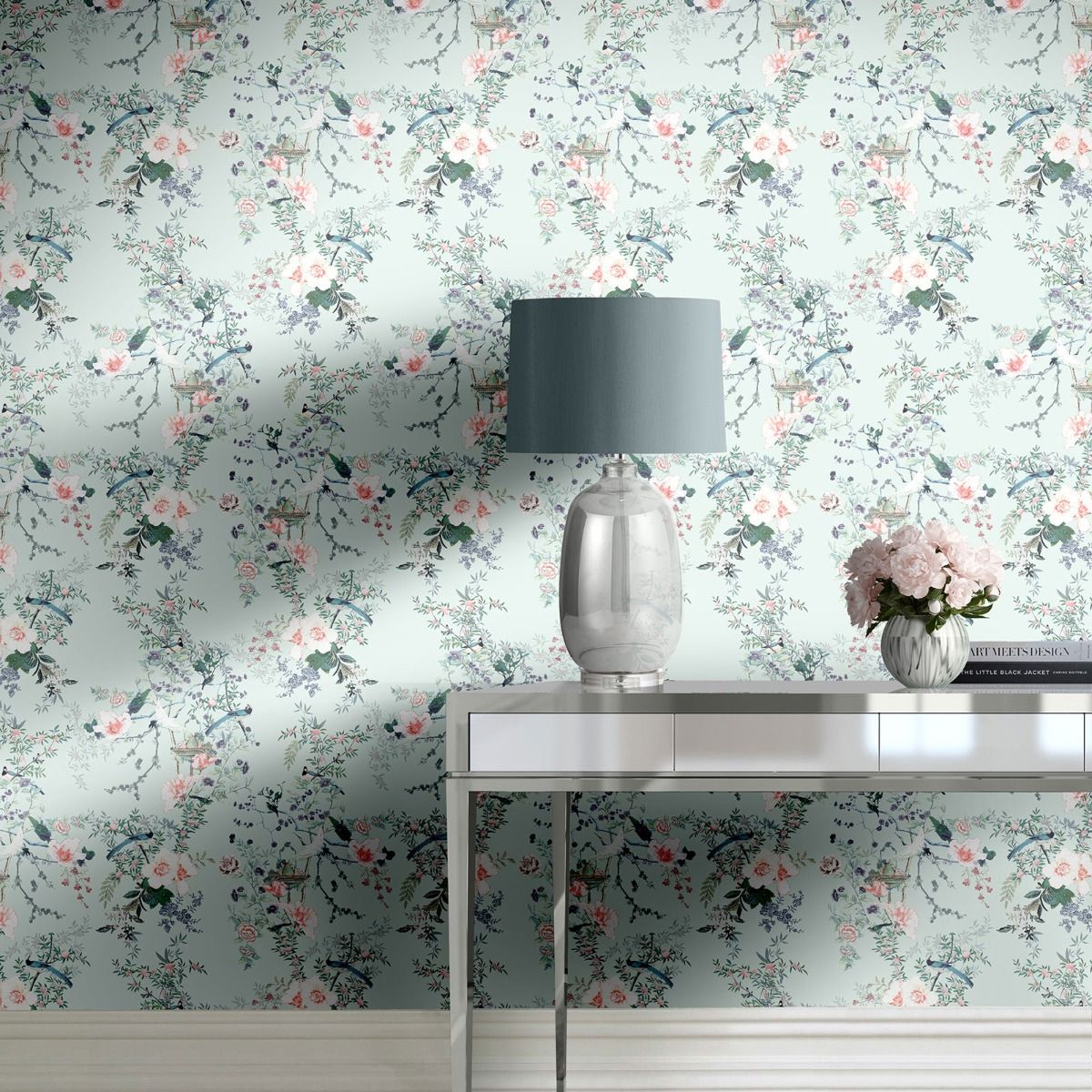 Lipsy Ophelia Wallpaper - Duck Egg - Muriva