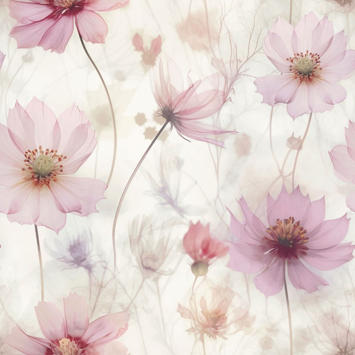 Lissa Flowers Wallpaper - Pink - Muriva