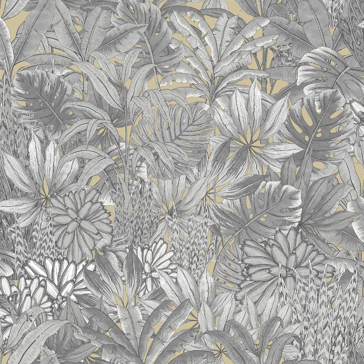 Lush Forest Wallpaper - Gold - Muriva