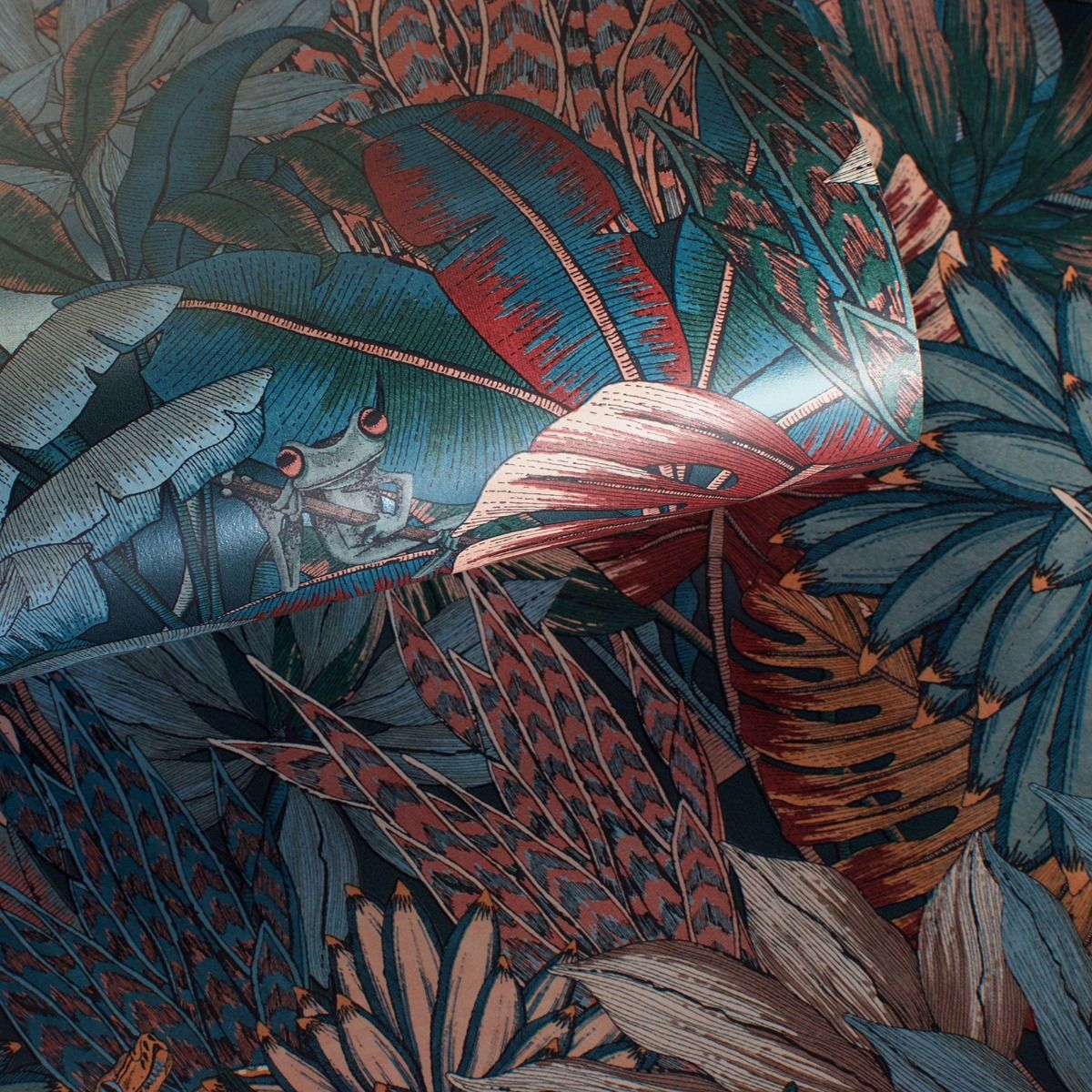 Lush Forest Wallpaper - Teal - Muriva
