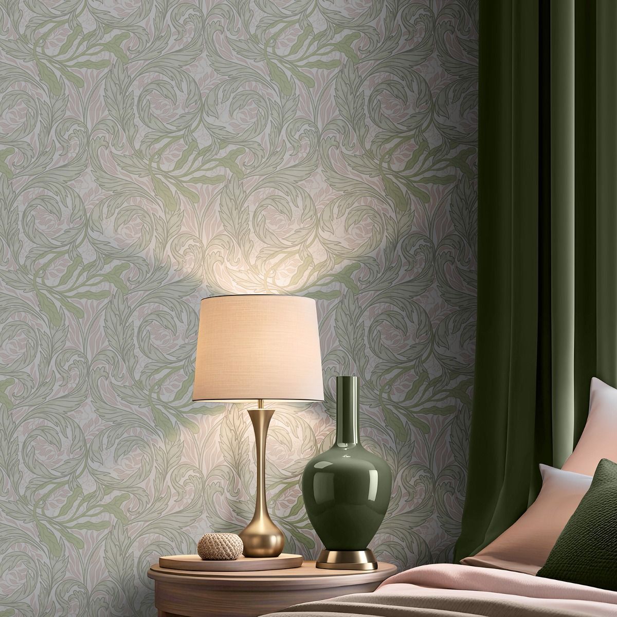 Vale Leaf Wallpaper