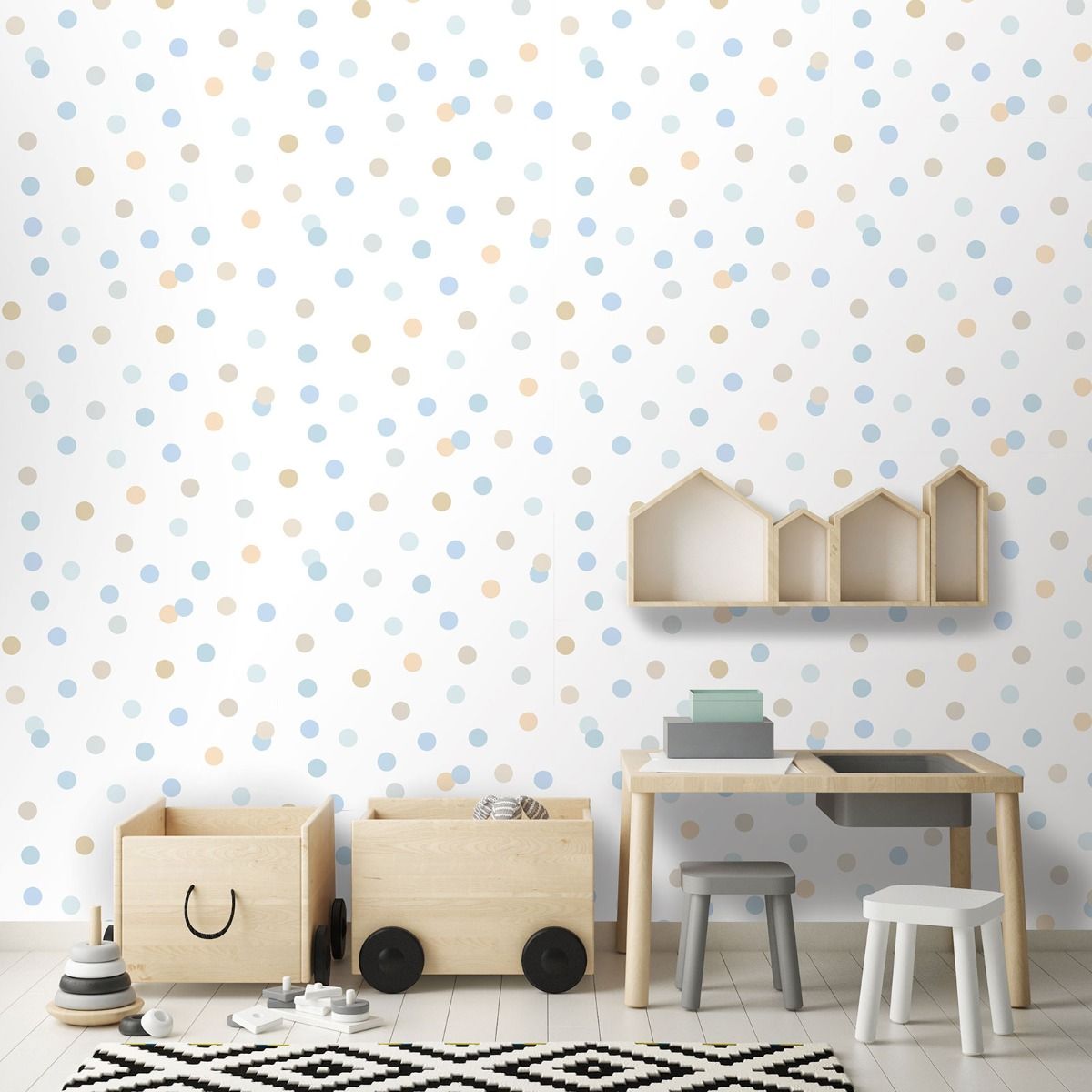 My Kingdom Dotty Wallpaper - Blue - Muriva