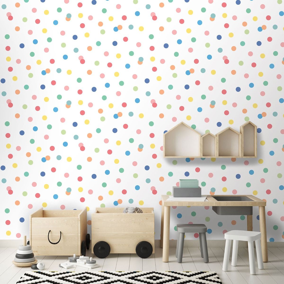 My Kingdom Dotty Wallpaper - Multi - Muriva