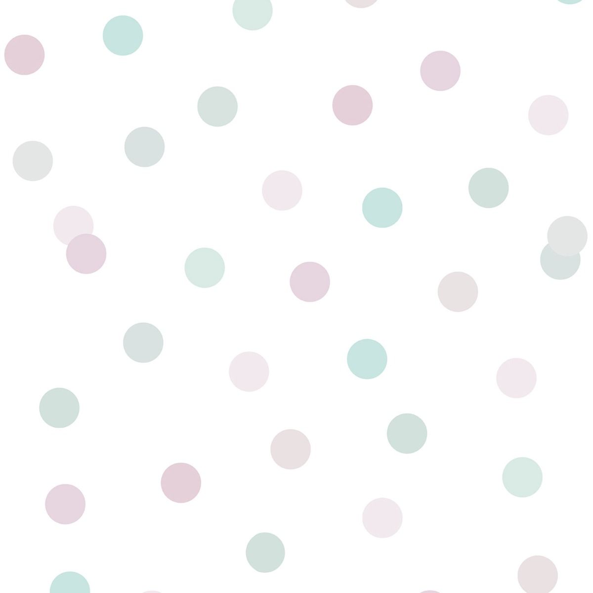 My Kingdom Dotty Wallpaper - Pink & Teal - Muriva