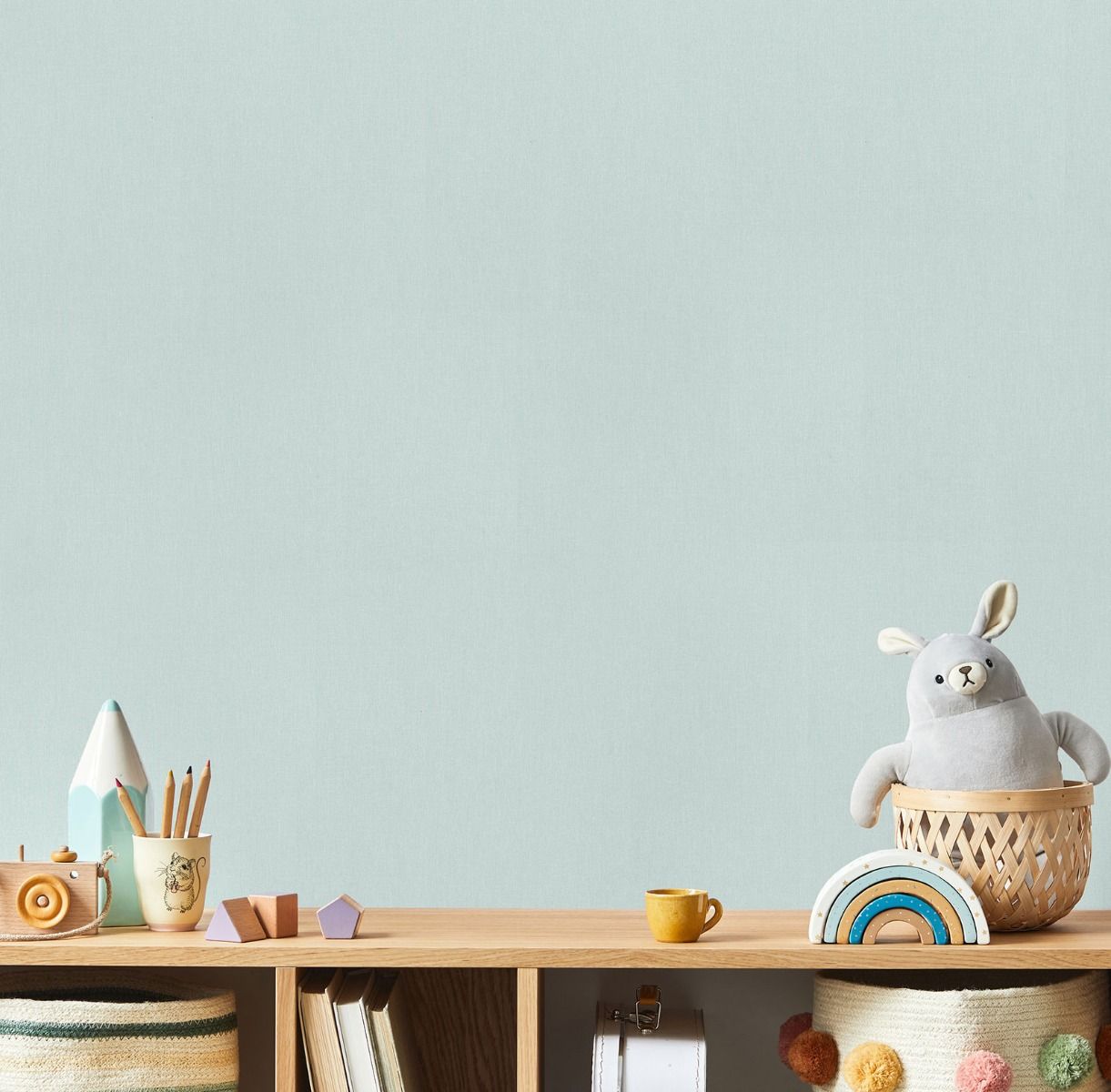 My Kingdom Easeful Texture Wallpaper - Duck Egg - Muriva