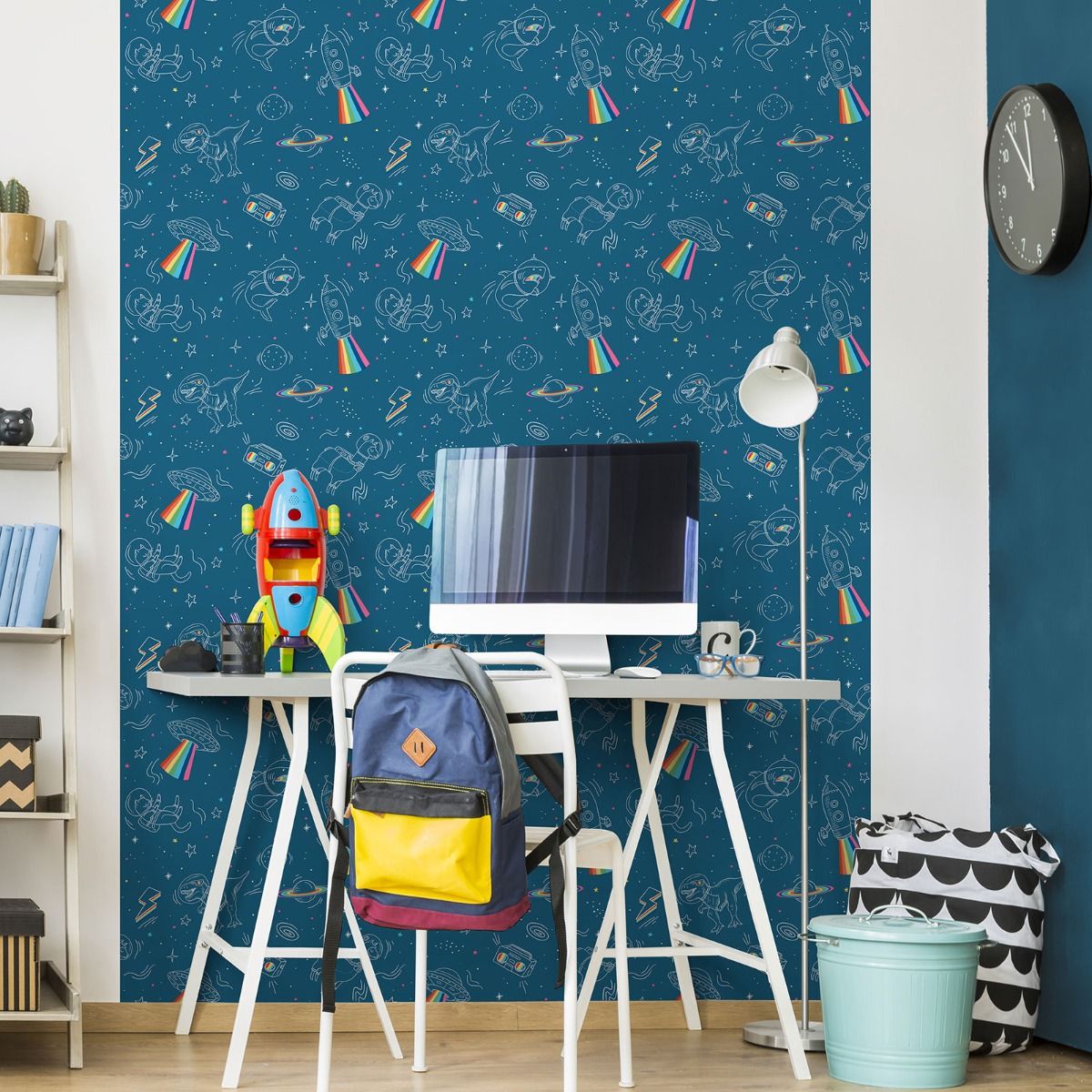 My Kingdom Space Explorer Wallpaper - Blue - Muriva