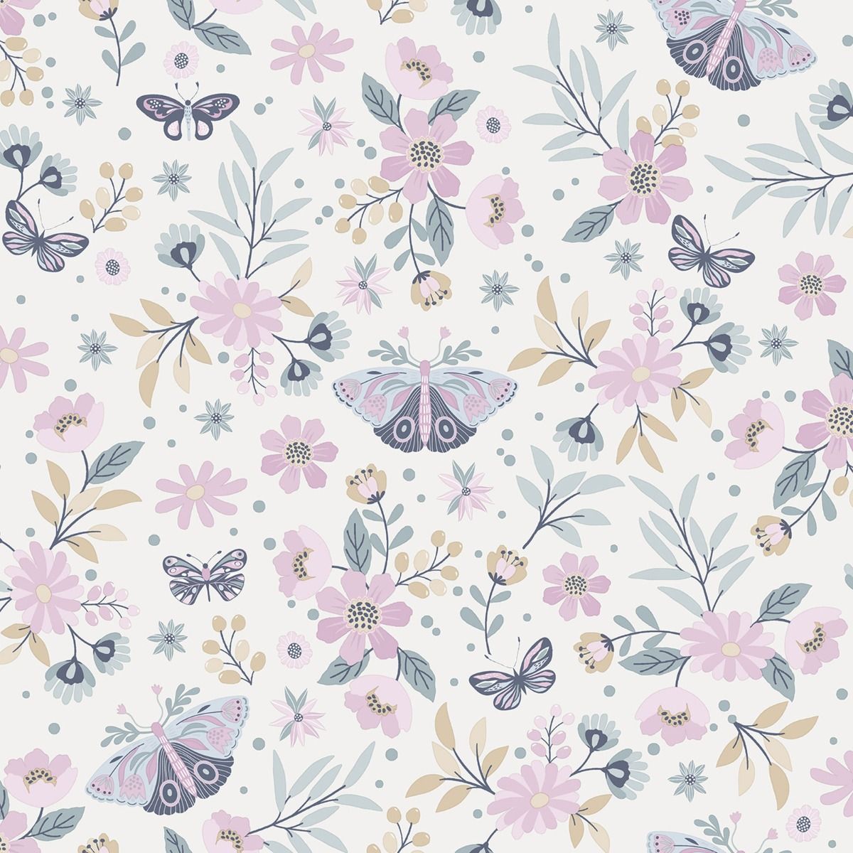 My Kingdom Sweet Meadow Wallpaper - Pink - Muriva