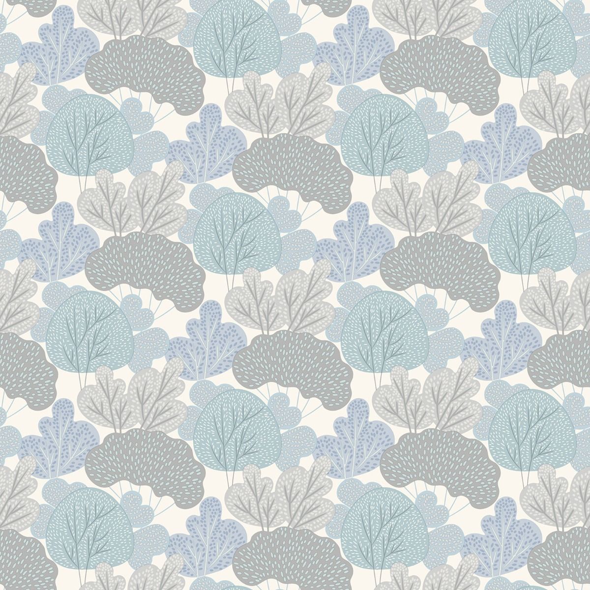 My Kingdom Wood Grove Wallpaper - Blue - Muriva
