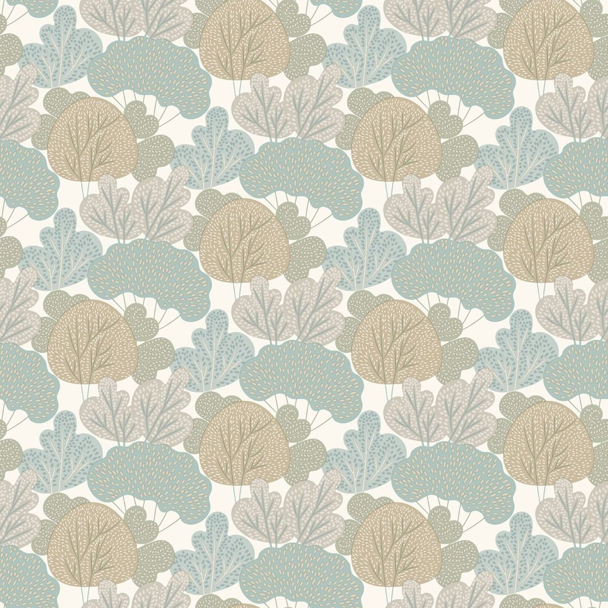 My Kingdom Wood Grove Wallpaper - Sage & Taupe - Muriva
