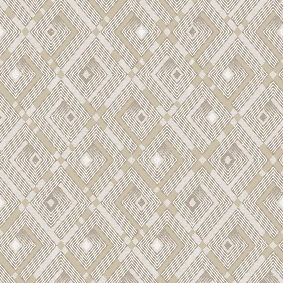 Odyssee Ithaca Geo Wallpaper - Cream - Muriva