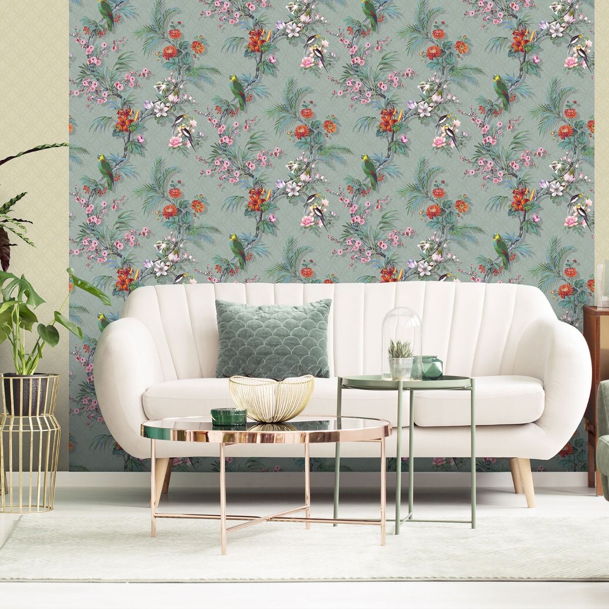 Odyssee Reverie Wallpaper - Teal - Muriva