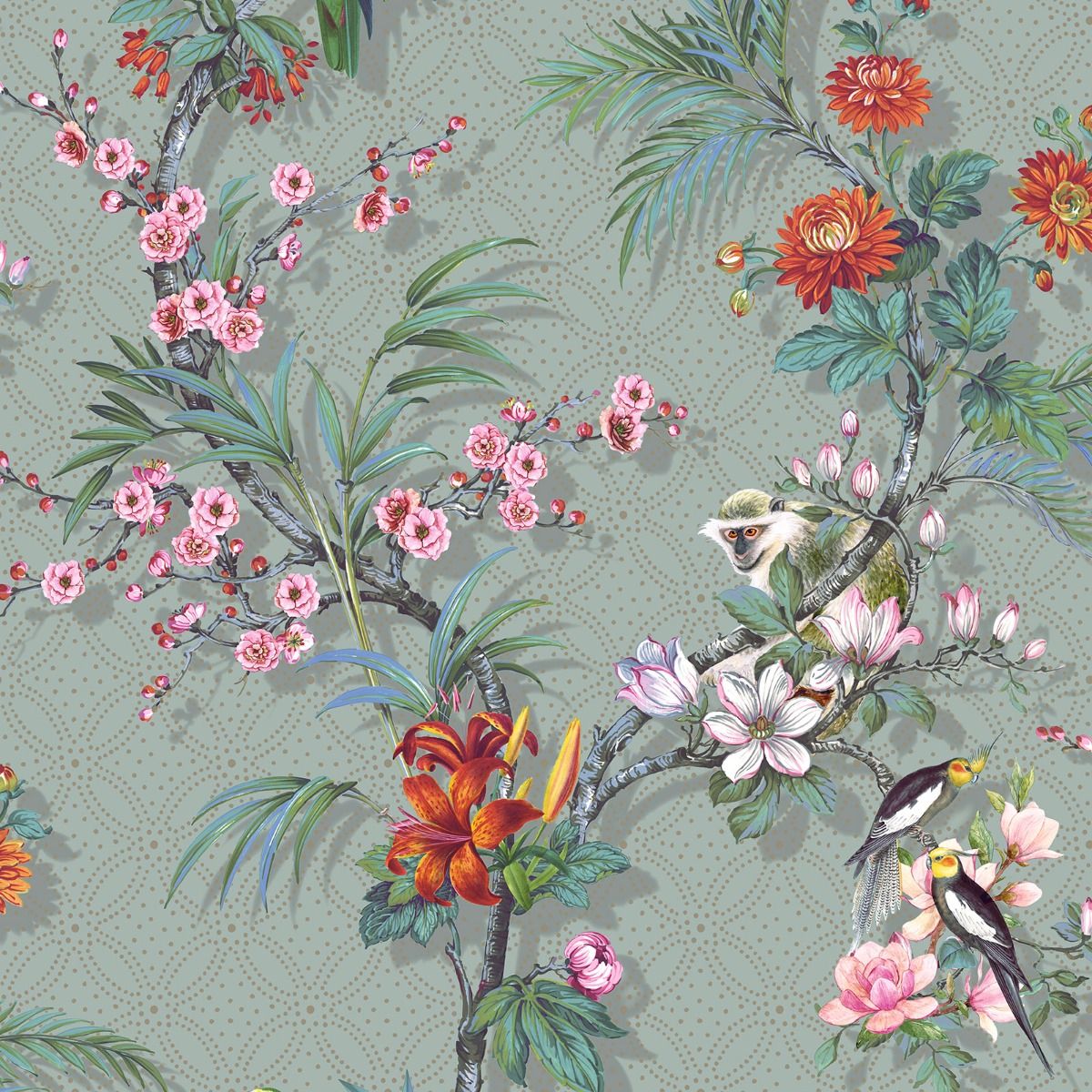 Odyssee Reverie Wallpaper - Teal - Muriva