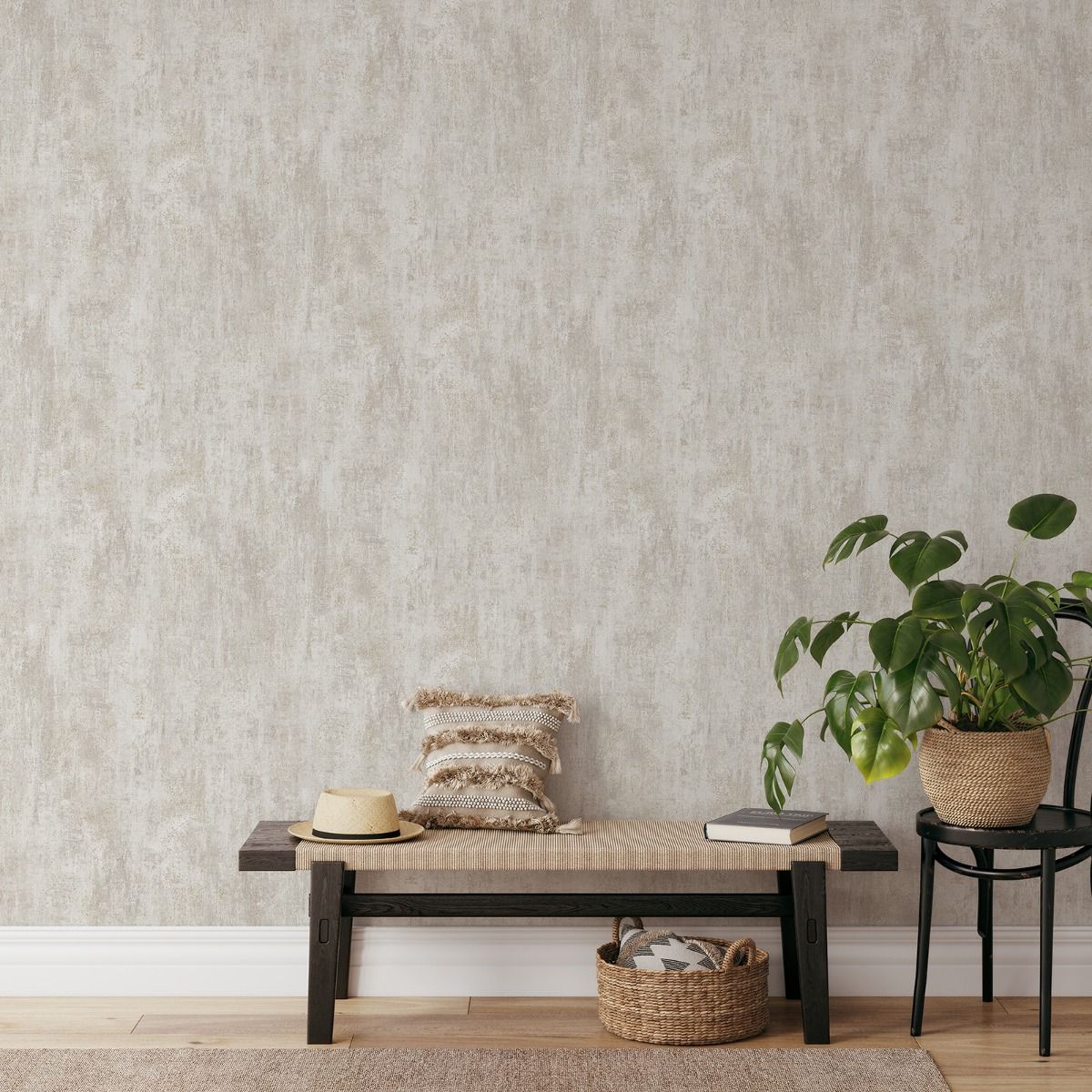 Phelan Texture Wallpaper - Cream - Muriva