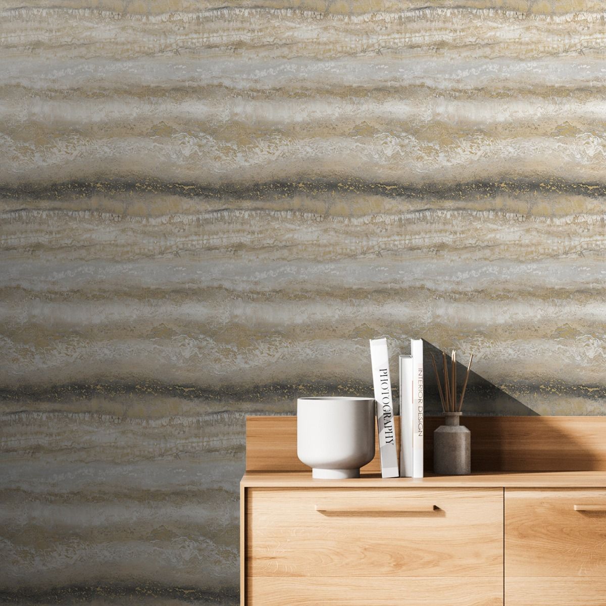 Semper Marble Wallpaper - Gold - Muriva