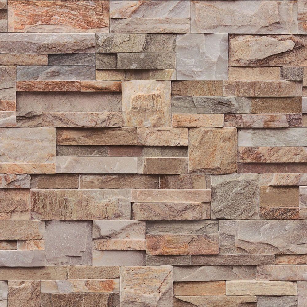 Slate Stone Wallpaper - Natural - Muriva