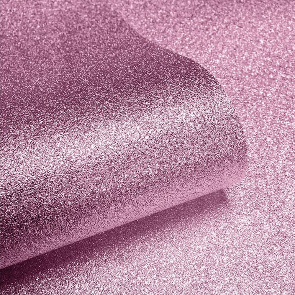 Textured Sparkle Glitter Effect Wallpaper - Baby Pink - Muriva