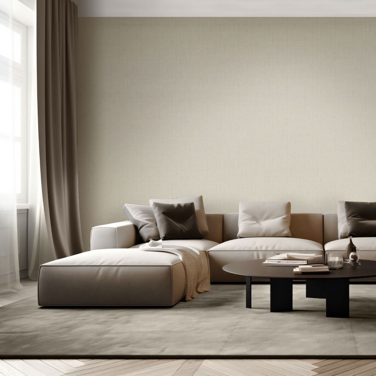 Venezia Texture Vinyl Wallpaper - Natural - Muriva