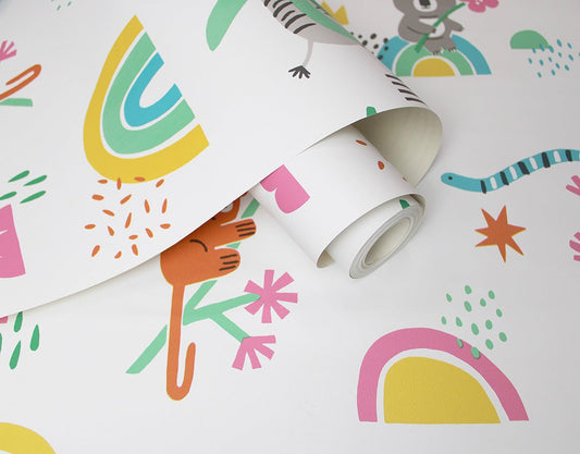 Abstract Animals Wallpaper - Multi - Holden Décor - 13350Wallpaper199