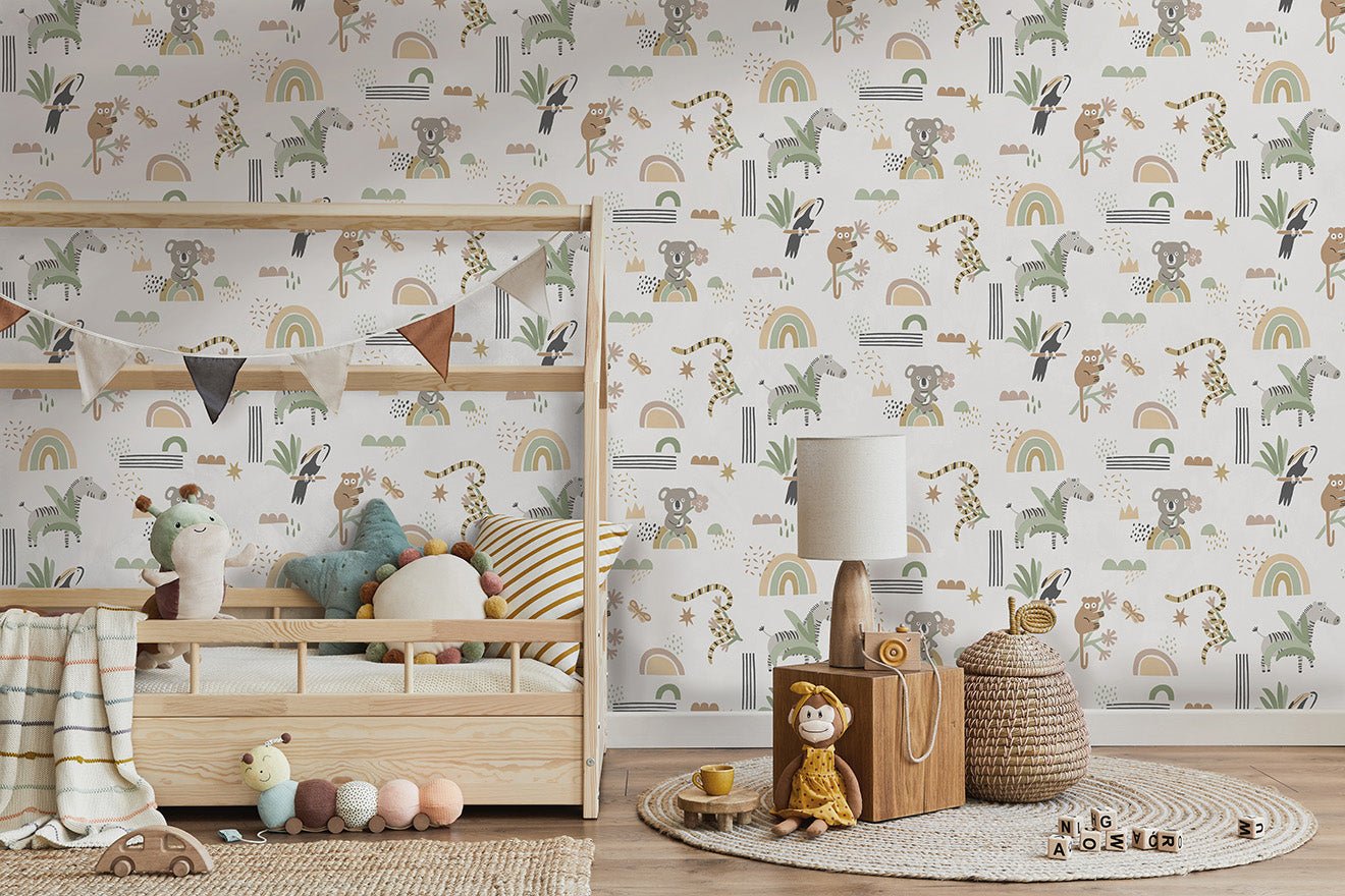 Abstract Animals Wallpaper - Sage/Beige - Holden Décor - 13351Wallpaper199