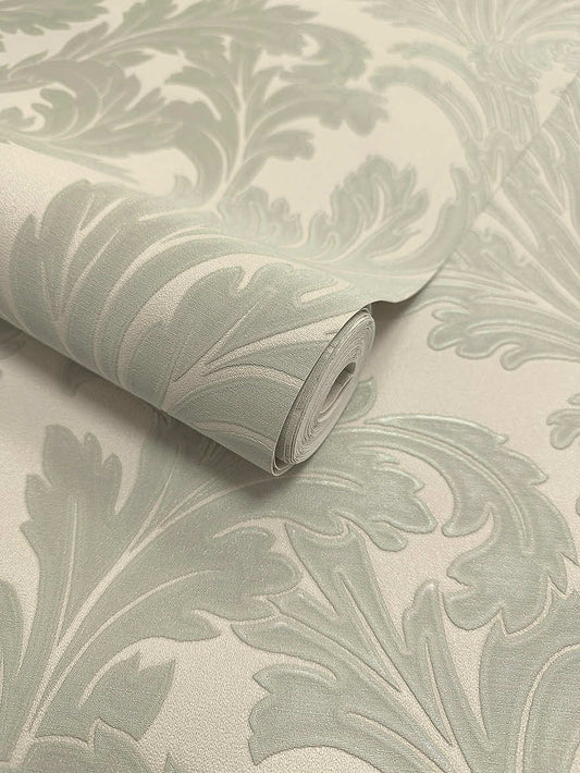 Acanthus Wallpaper - Sage/Cream - Holden Décor - 36430Wallpaper199