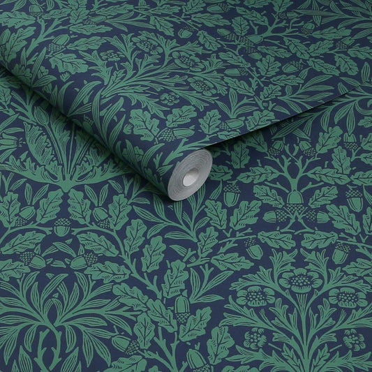 Acorn Wallpaper - Heritage Blue - 140489 - William MorrisWallpaper199