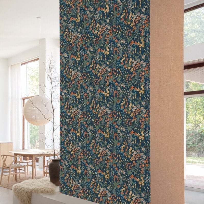 Agnala Floral Wallpaper - Navy Multi - Grandeco - A70903Wallpaper199
