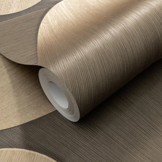 Allure Retro Geometric Metallic Wallpaper - Dark Gold - Erismann - 10423 - 15Wallpaper199