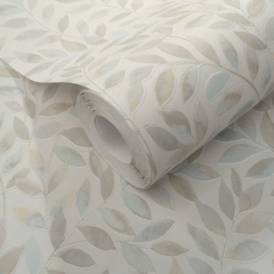 Ameroso Leaf Metallic Wallpaper - Beige - Erismann - 10462 - 02Wallpaper199