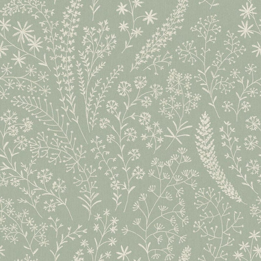 Asperia Astrid Trail Wallpaper - Green/Cream - Grandeco - A58702Wallpaper199
