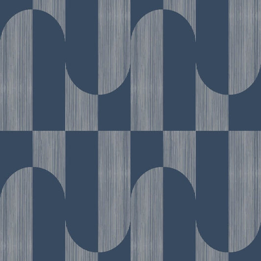 Asperia Gael Geometric Wallpaper - Navy Blue - Grandeco - A55703Wallpaper199