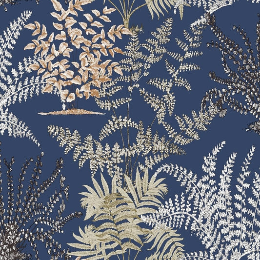 Asperia Lima Leaf Wallpaper - Blue Multi - Grandeco - A57103Wallpaper199