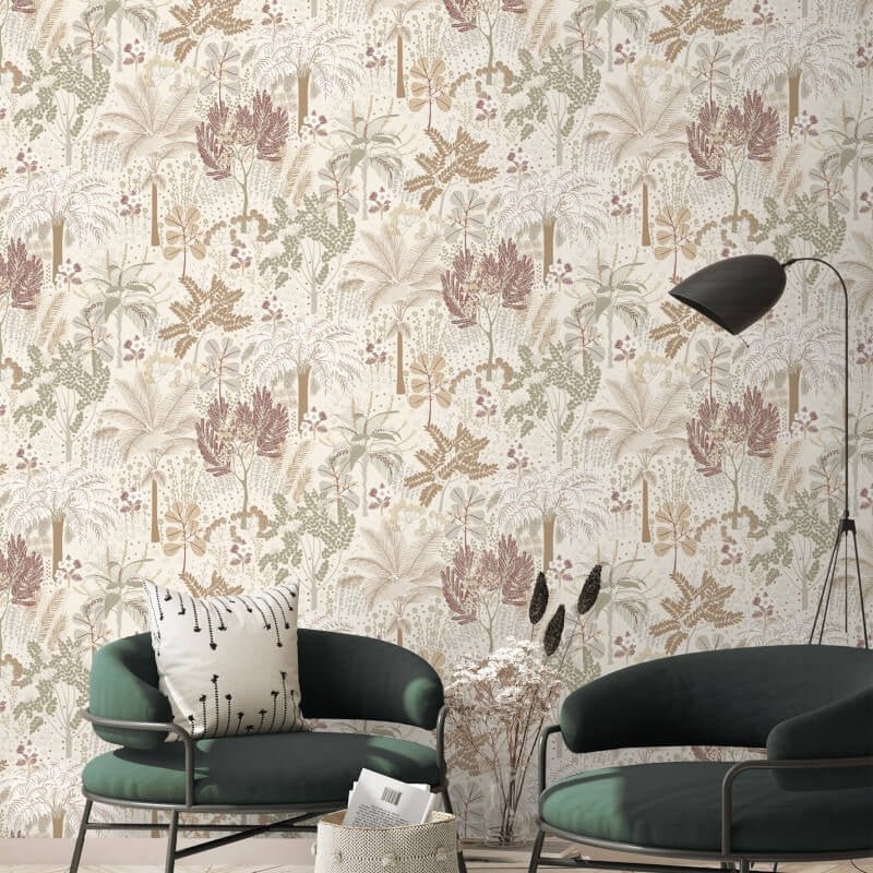 Asperia Louan Tropical Wallpaper - Natural Multi - Grandeco - A54803Wallpaper199