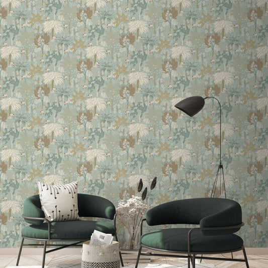 Asperia Louan Tropical Wallpaper - Teal Multi - Grandeco - A54802Wallpaper199