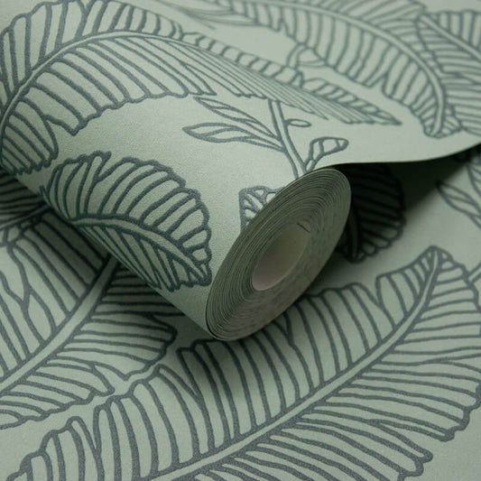 Attitude Faye All Over Leaf Wallpaper - Green - Grandeco - A66401Wallpaper199