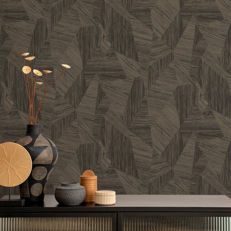 Attitude Talenso Geometric Wallpaper - Charcoal - Grandeco - A66603Wallpaper199