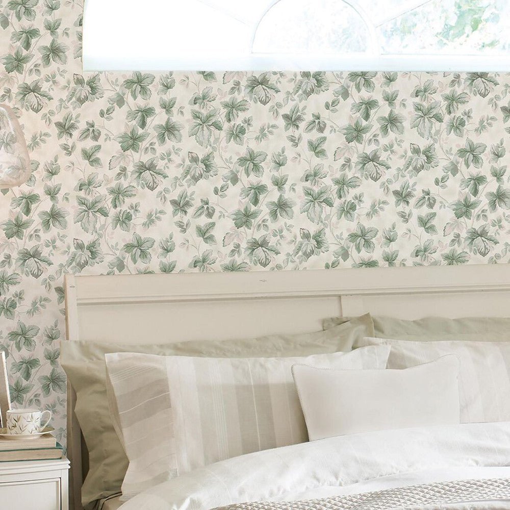 Autumn Leaves Wallpaper - Sage Green - Laura Ashley - 118482Wallpaper199