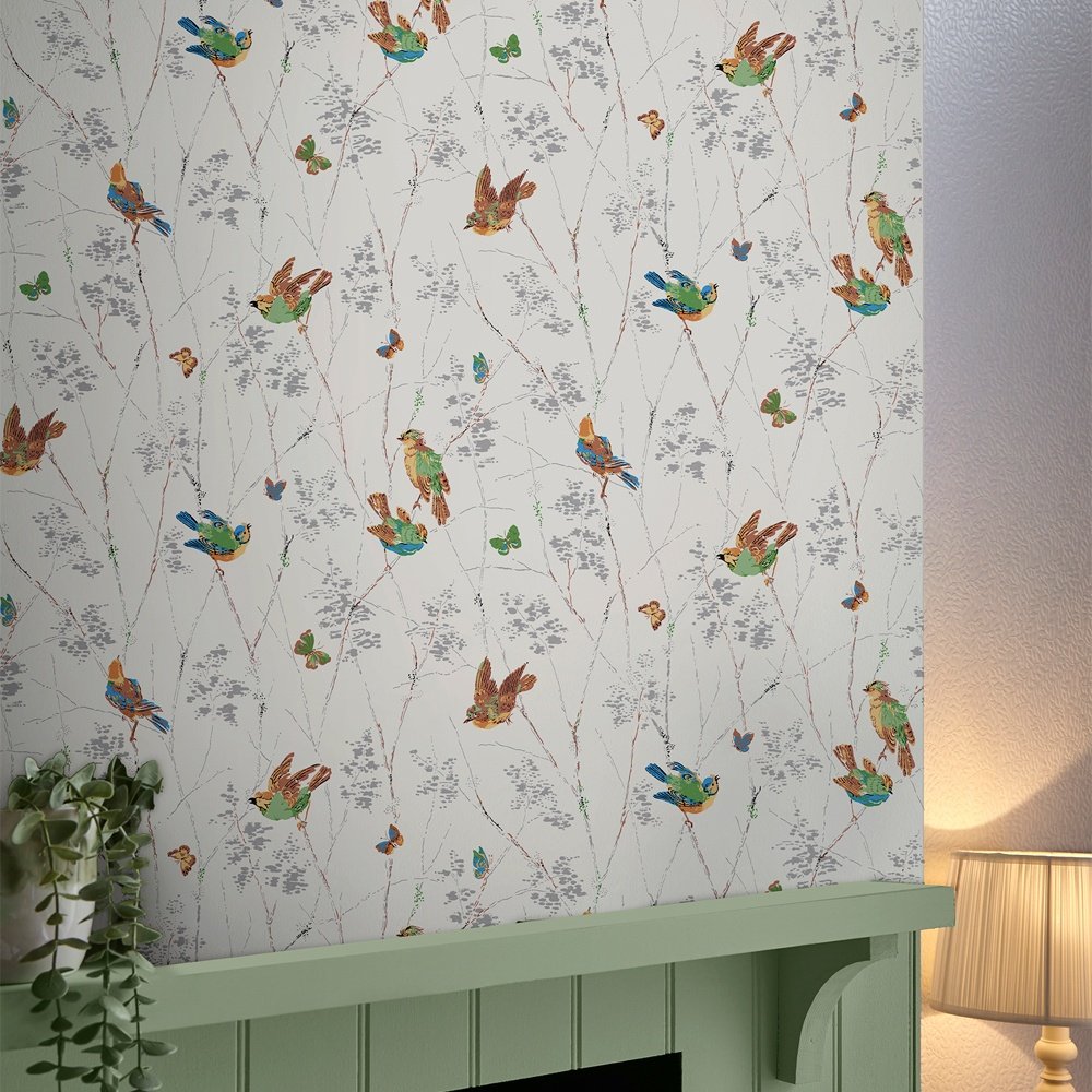 Aviary Wallpaper - Natural - Laura Ashley - 115260Wallpaper199