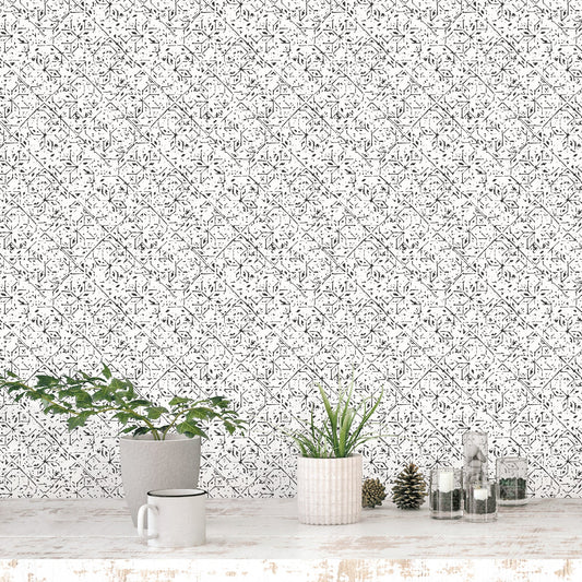 Bazaar Geo Tile Wallpaper - Black / White - Galerie - G78334Wallpaper199