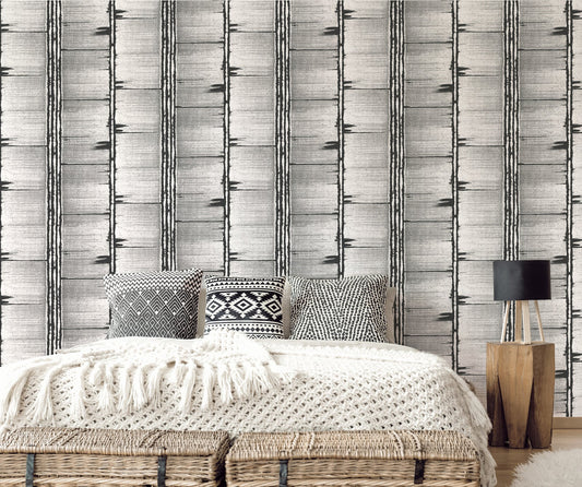 Bazaar Tribal Panels Wallpaper - Grey / Black - Galerie - G78283Wallpaper199